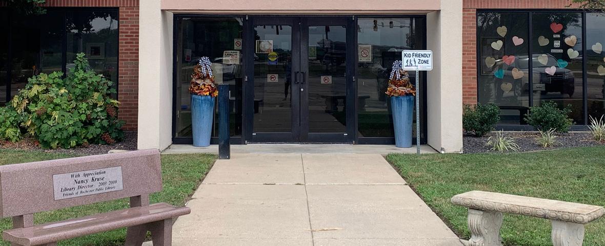 Banner picture of front doors of Village hall