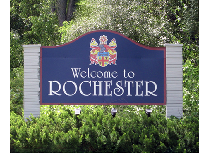 Photo of the Rochester Illinois city sign